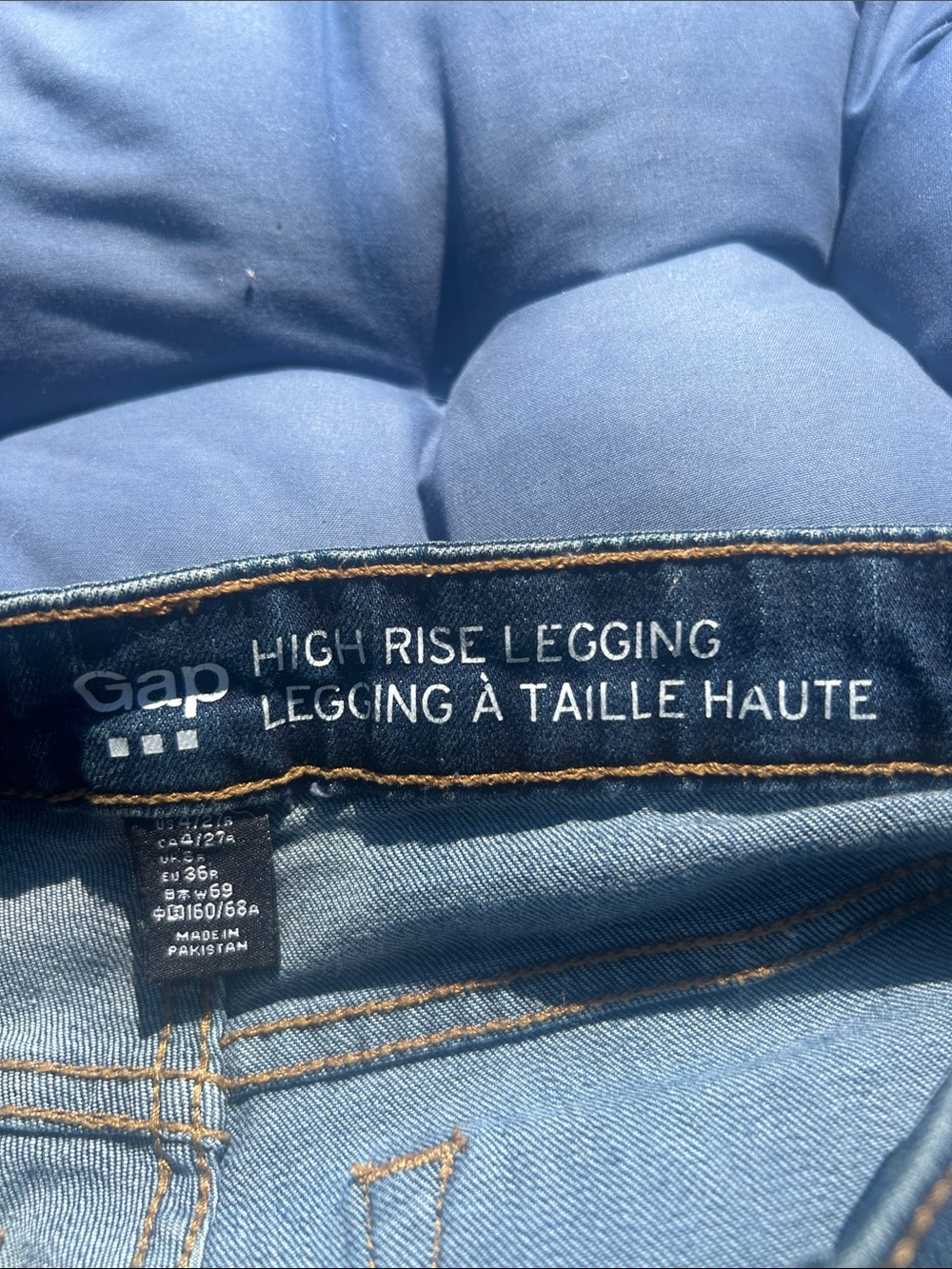 Gap High Rise Legging Distressed High Rise Jeans in Blue - Picture 6 of 6